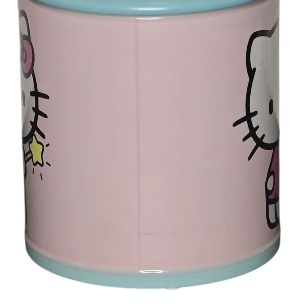 Hello Kitty Ceramic Cookie Jar Pink Blue Sanrio Kawaii Kitchen Canister Decor